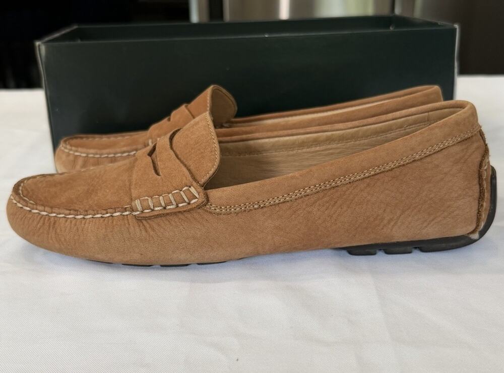 Lauren Ralph Lauren Camila Driving Loafers Brown Suede Nubuck Women's 8.5 B